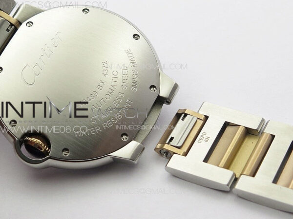 Ballon Bleu 36mm SS/RG K3F 1:1 Best Edition White MOP Dial on SS Bracelet A076 - Image 22