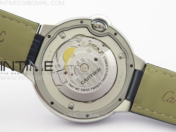 Ballon Bleu 42mm SS K3F 1:1 Best Edition Blue Texture Dial on Blue Leather Strap A2824 - Image 22
