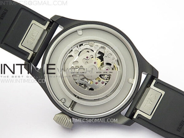 Big Pilot IW329801 Real Ceramic M+F 1:1 Best Edition Black Dial on Black Rubber Strap SEIKO 8N-24 - Image 22
