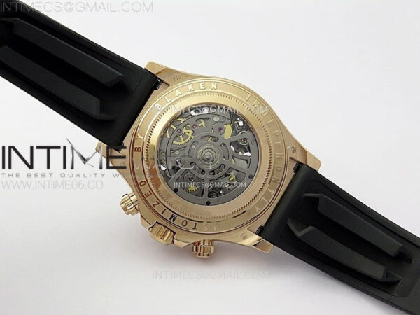 Blacken Daytona RG Rainbow Bezel GETF Best Edition Skeleton Dial on Rubber Strap SA4130 - Image 23