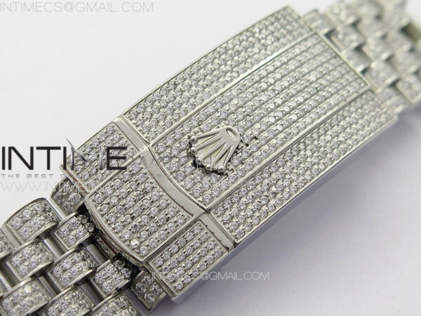 DateJust 41 126300 Full Paved Diamonds Rainbow 904 GSF Best Edition Diamonds Dial Arabic Markers on Jubilee Bracelet VR3235 - Image 23
