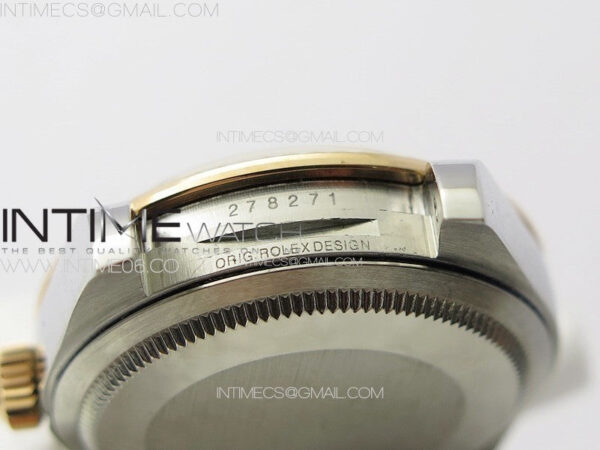 DateJust 31mm 278274 904L SS/RG Crystals Bezel GMF Best Edition Silver Flowers Crystals Dial on 904L SS/RG Oyster Bracelet A2824 - Image 24