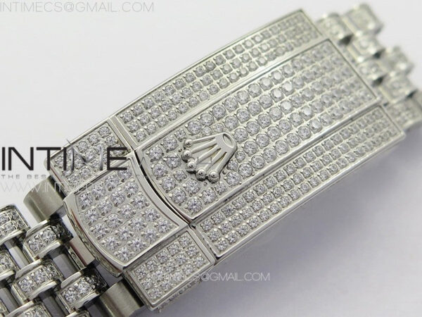 DateJust 41 126334 Full Paved Diamonds BP Best Edition Green Dial Sticks Markers on Jubilee Bracelet A2824 - Image 25