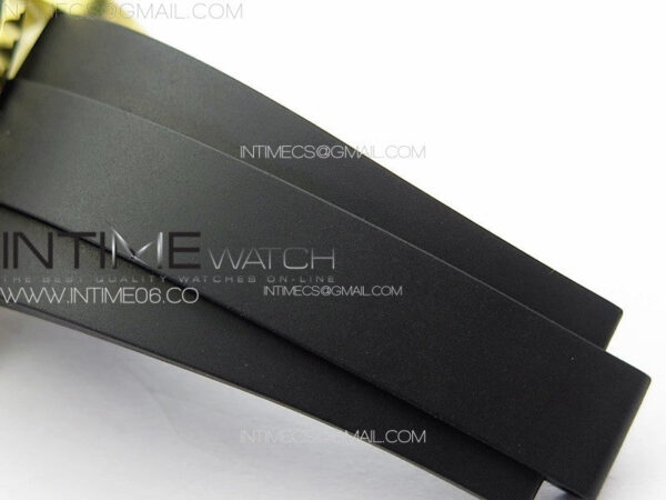 Yacht-Master 126655 YG 3EF 1:1 Best Edition 3D Black Ceramic Bezel on Black Rubber Strap VR3235 - Image 28