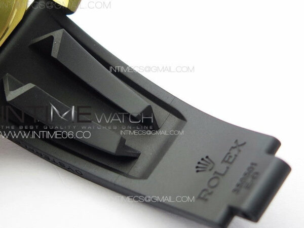 Yacht-Master 126655 YG 3EF 1:1 Best Edition 3D Black Ceramic Bezel on Black Rubber Strap VR3235 - Image 29