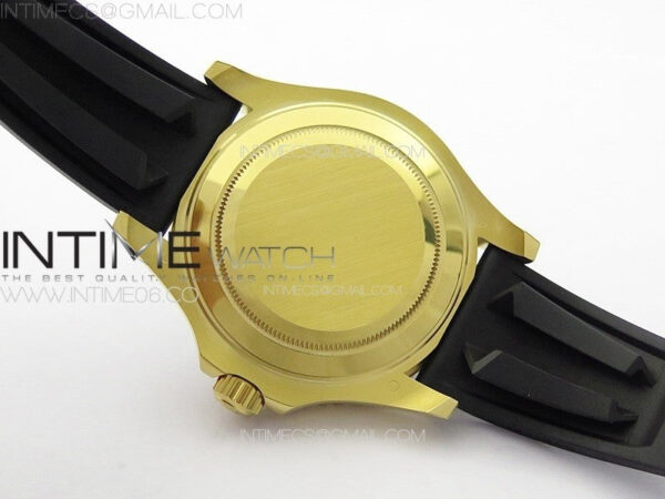 Yacht-Master 126655 YG 3EF 1:1 Best Edition 3D Black Ceramic Bezel on Black Rubber Strap VR3235 - Image 31