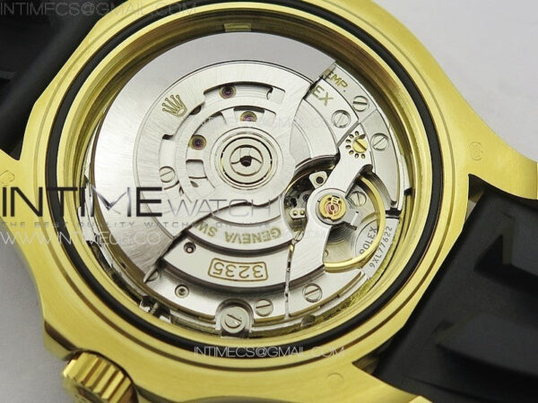 Yacht-Master 126655 YG 3EF 1:1 Best Edition 3D Black Ceramic Bezel on Black Rubber Strap VR3235 - Image 37