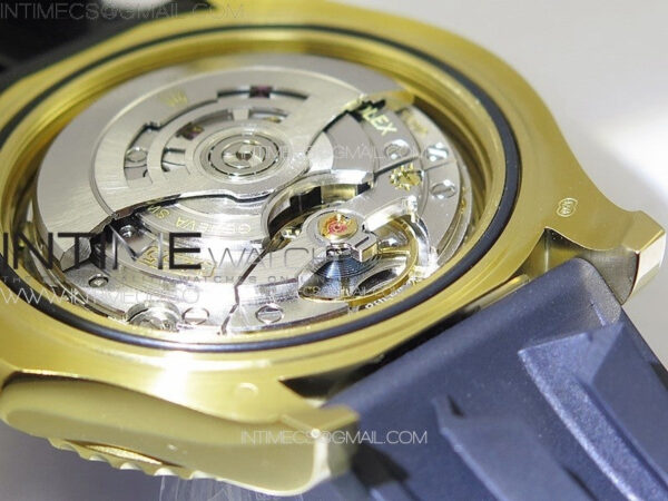 Yacht-Master 126655 YG 3EF 1:1 Best Edition 3D Black Ceramic Bezel on Black Rubber Strap VR3235 - Image 36