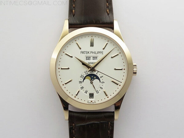 Annual Calendar Complications 5396 RG GRF Best Edition White dial on Brown leather strap A324