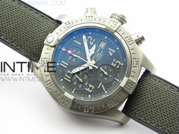 AVENGER BANDIT E1338310 TI V9F 1:1 BEST EDITION GRAY DIAL ON GRAY NYLON STRAP A7750 (FREE EXTRA STRAP) - Image 2
