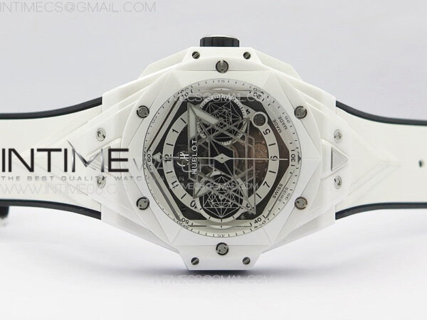 Big Bang Sang Bleu II White Ceramic ZF Best Edition on White Rubber Strap A1240 - Image 3