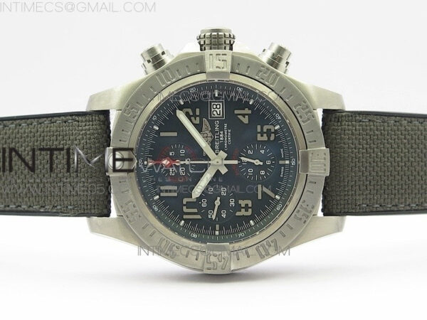 AVENGER BANDIT E1338310 TI V9F 1:1 BEST EDITION GRAY DIAL ON GRAY NYLON STRAP A7750 (FREE EXTRA STRAP) - Image 3