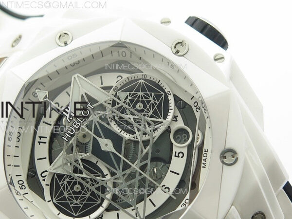 Big Bang Sang Bleu II White Ceramic ZF Best Edition on White Rubber Strap A1240 - Image 5