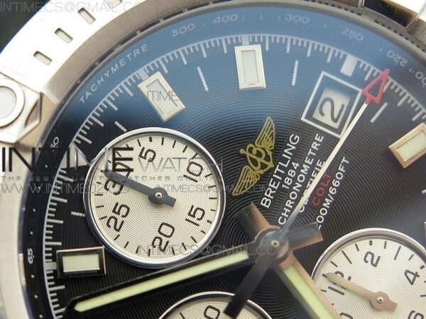 Challenger Chronograph SS Black Dial on Rubber Strap A7750 (Free rubber strap) - Image 6