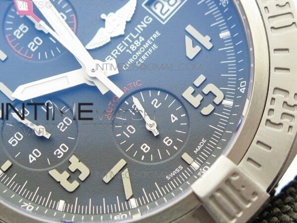 AVENGER BANDIT E1338310 TI V9F 1:1 BEST EDITION GRAY DIAL ON GRAY NYLON STRAP A7750 (FREE EXTRA STRAP) - Image 6