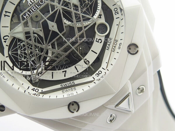 Big Bang Sang Bleu II White Ceramic ZF Best Edition on White Rubber Strap A1240 - Image 7