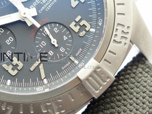 AVENGER BANDIT E1338310 TI V9F 1:1 BEST EDITION GRAY DIAL ON GRAY NYLON STRAP A7750 (FREE EXTRA STRAP) - Image 7