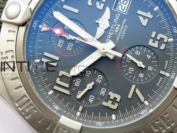 AVENGER BANDIT E1338310 TI V9F 1:1 BEST EDITION GRAY DIAL ON GRAY NYLON STRAP A7750 (FREE EXTRA STRAP) - Image 8