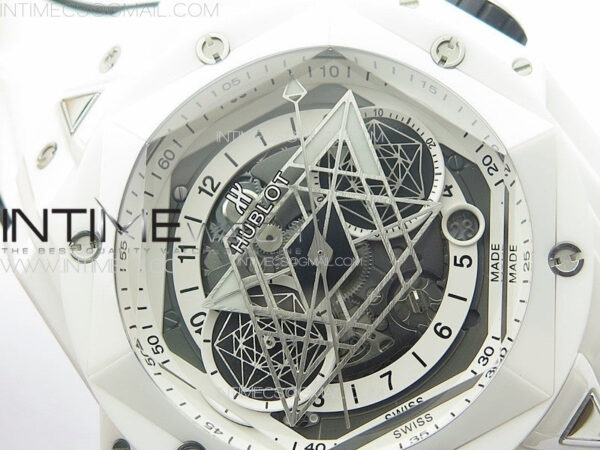 Big Bang Sang Bleu II White Ceramic ZF Best Edition on White Rubber Strap A1240 - Image 9