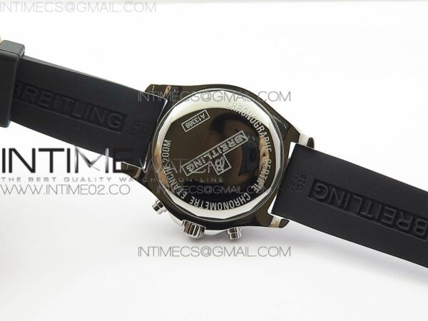 Challenger Chronograph SS Black Dial on Rubber Strap A7750 (Free rubber strap) - Image 10