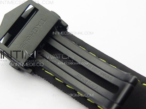 Aquaracer Calibre 5 PVD 41mm TARF 1:1 Best Edition Carbon/Yellow Dial on Black Nylon Strap SW200 - Image 12