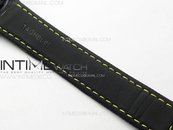 Aquaracer Calibre 5 PVD 41mm TARF 1:1 Best Edition Carbon/Yellow Dial on Black Nylon Strap SW200 - Image 16