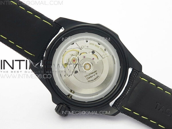 Aquaracer Calibre 5 PVD 41mm TARF 1:1 Best Edition Carbon/Yellow Dial on Black Nylon Strap SW200 - Image 19