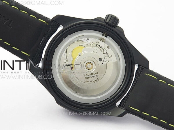 Aquaracer Calibre 5 PVD 41mm TARF 1:1 Best Edition Carbon/Yellow Dial on Black Nylon Strap SW200 - Image 20