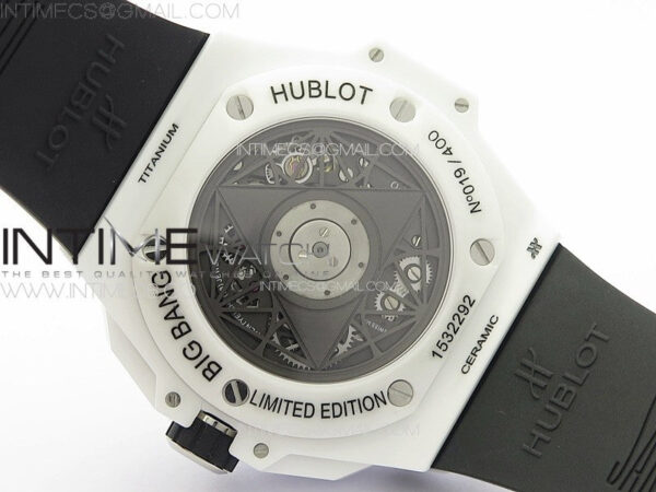Big Bang Sang Bleu II White Ceramic ZF Best Edition on White Rubber Strap A1240 - Image 23