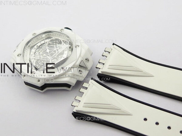 Big Bang Sang Bleu II White Ceramic ZF Best Edition on White Rubber Strap A1240 - Image 27