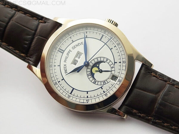 Annual Calendar Complications 5396 RG GRF Best Edition White dial Blue Markers on Brown leather strap A324 - Image 2
