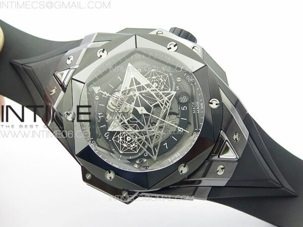 Big Bang Sang Bleu II Black Ceramic ZF Best Edition on Black Rubber Strap A1240 - Image 2