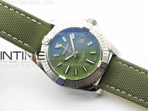 Avenger Automatic 43mm SS B50 Best Edition Green Dial on Green Nylon Strap A2824 - Image 2