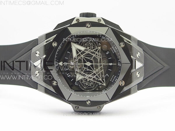 Big Bang Sang Bleu II Black Ceramic ZF Best Edition on Black Rubber Strap A1240 - Image 3