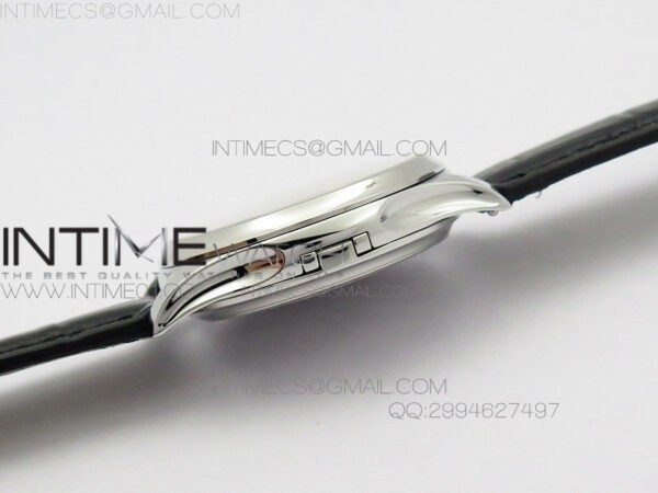 Calatrava 5227 SS Version  white Dial on Black Leather Strap Japanese MIYOTA 9015 PP324CS - Image 6