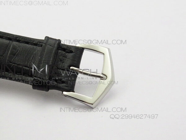 Calatrava 5227 SS Version  white Dial on Black Leather Strap Japanese MIYOTA 9015 PP324CS - Image 7