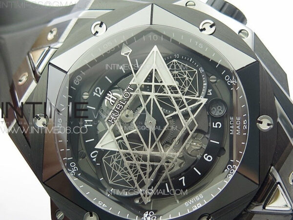 Big Bang Sang Bleu II Black Ceramic ZF Best Edition on Black Rubber Strap A1240 - Image 8