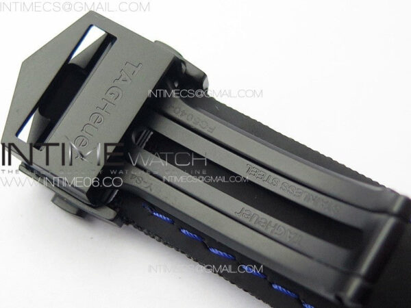 Aquaracer Calibre 5 PVD 41mm TARF 1:1 Best Edition Carbon/Blue Dial on Black Nylon Strap SW200 - Image 12