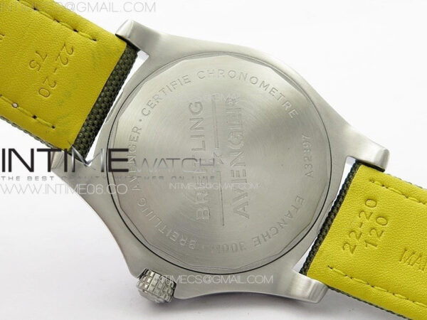 Avenger Automatic 43mm SS B50 Best Edition Green Dial on Green Nylon Strap A2824 - Image 16