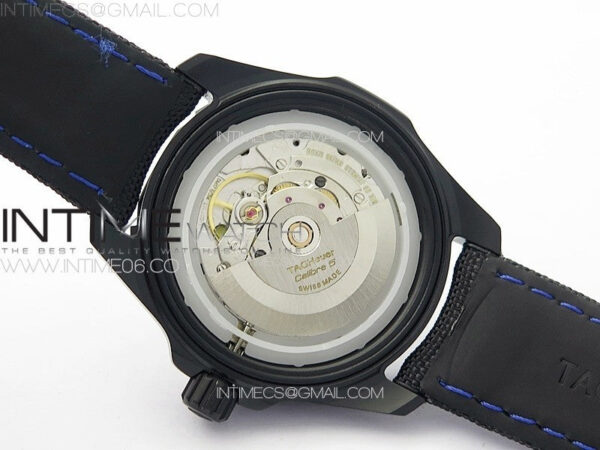 Aquaracer Calibre 5 PVD 41mm TARF 1:1 Best Edition Carbon/Blue Dial on Black Nylon Strap SW200 - Image 19