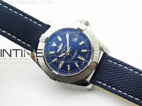 Avenger Automatic 43mm SS B50 Best Edition Blue Dial on Blue Nylon Strap A2824 - Image 2