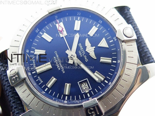 Avenger Automatic 43mm SS B50 Best Edition Blue Dial on Blue Nylon Strap A2824 - Image 4