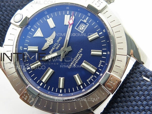 Avenger Automatic 43mm SS B50 Best Edition Blue Dial on Blue Nylon Strap A2824 - Image 5