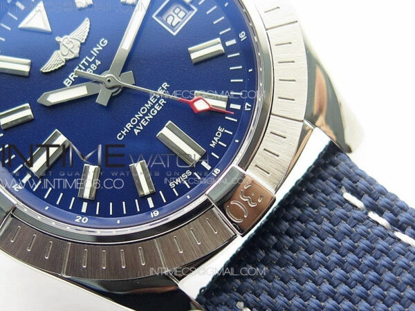 Avenger Automatic 43mm SS B50 Best Edition Blue Dial on Blue Nylon Strap A2824 - Image 6
