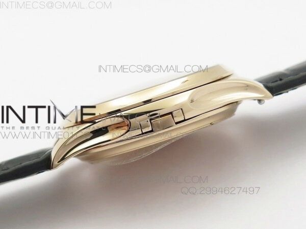 Calatrava 5227 BP Version RG Black Dial on Black Leather Strap Japanese MIYOTA 9015 PP324CS - Image 6