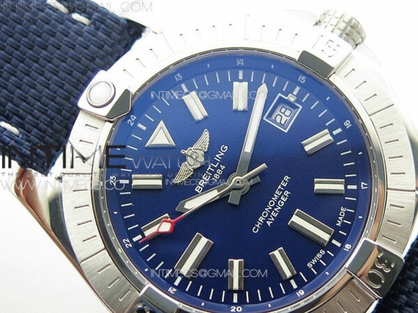 Avenger Automatic 43mm SS B50 Best Edition Blue Dial on Blue Nylon Strap A2824 - Image 8