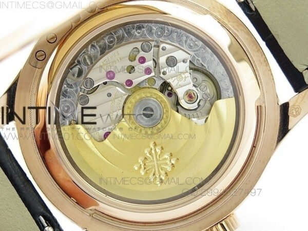 Calatrava 5227 BP Version RG Black Dial on Black Leather Strap Japanese MIYOTA 9015 PP324CS - Image 12