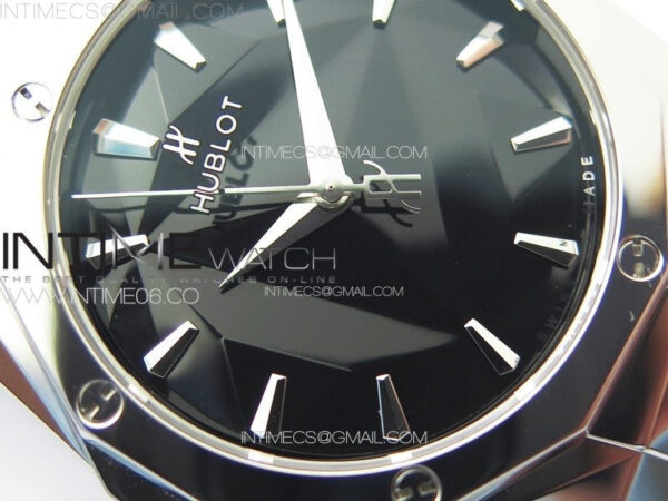 Classic Fusion Orlinski SS B50F 1:1 Best Edition Black Faceted Dial on Black Rubber Strap A2892 - Image 6