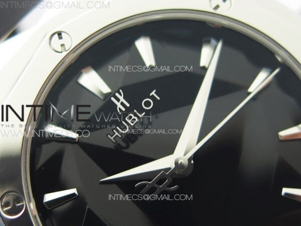 Classic Fusion Orlinski SS B50F 1:1 Best Edition Black Faceted Dial on Black Rubber Strap A2892 - Image 7