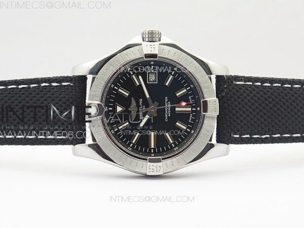 Avenger Automatic 43mm SS B50 Best Edition Black Dial on Black Nylon Strap A2824 - Image 3